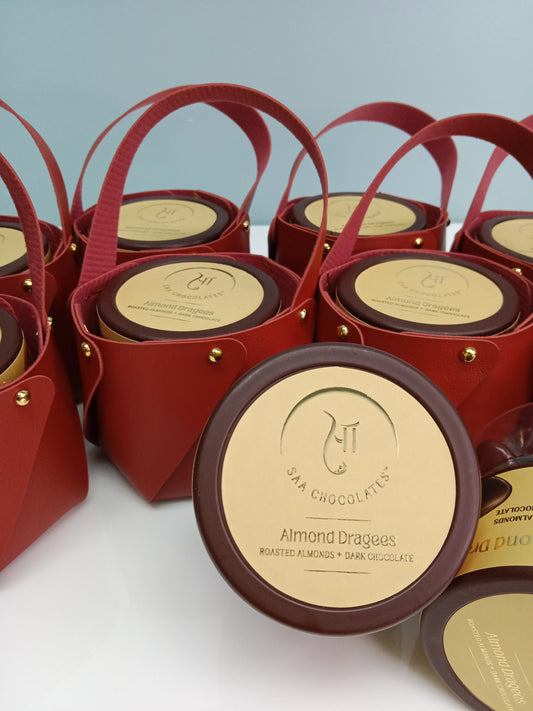 Stylish Leatherette Almond Dragee Bag